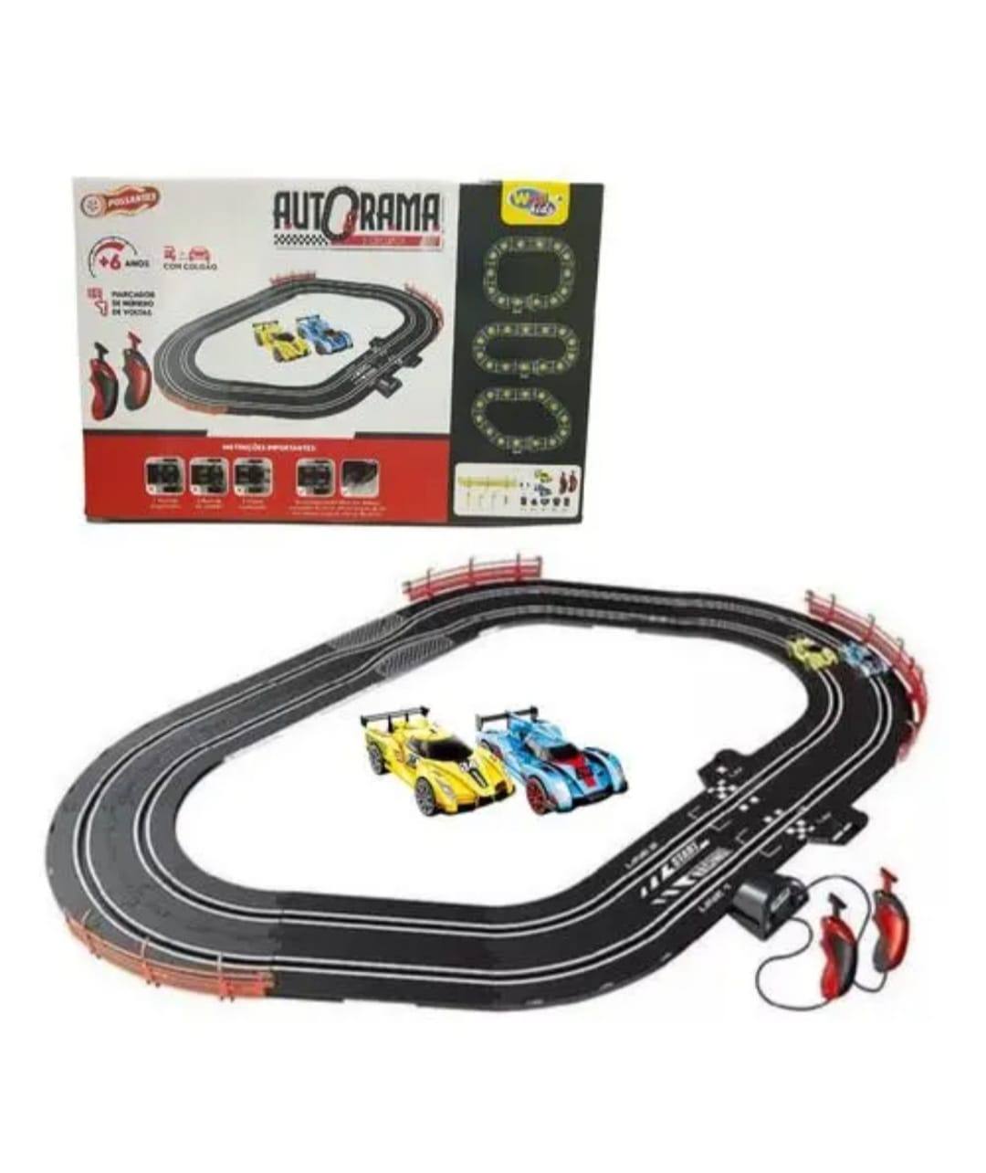 AUTORAMA 3 CIRCUITOS C/MARCADOR DE VOLTA 240CM 33 PCS 